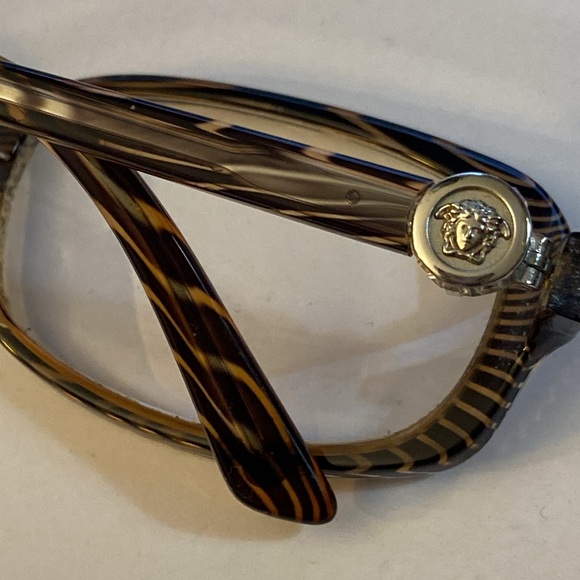 Versace Medusa Logo Eyeglasses Mod. 3149-B 934 52-17 130 Frames Brown Italy - Picture 4 of 7